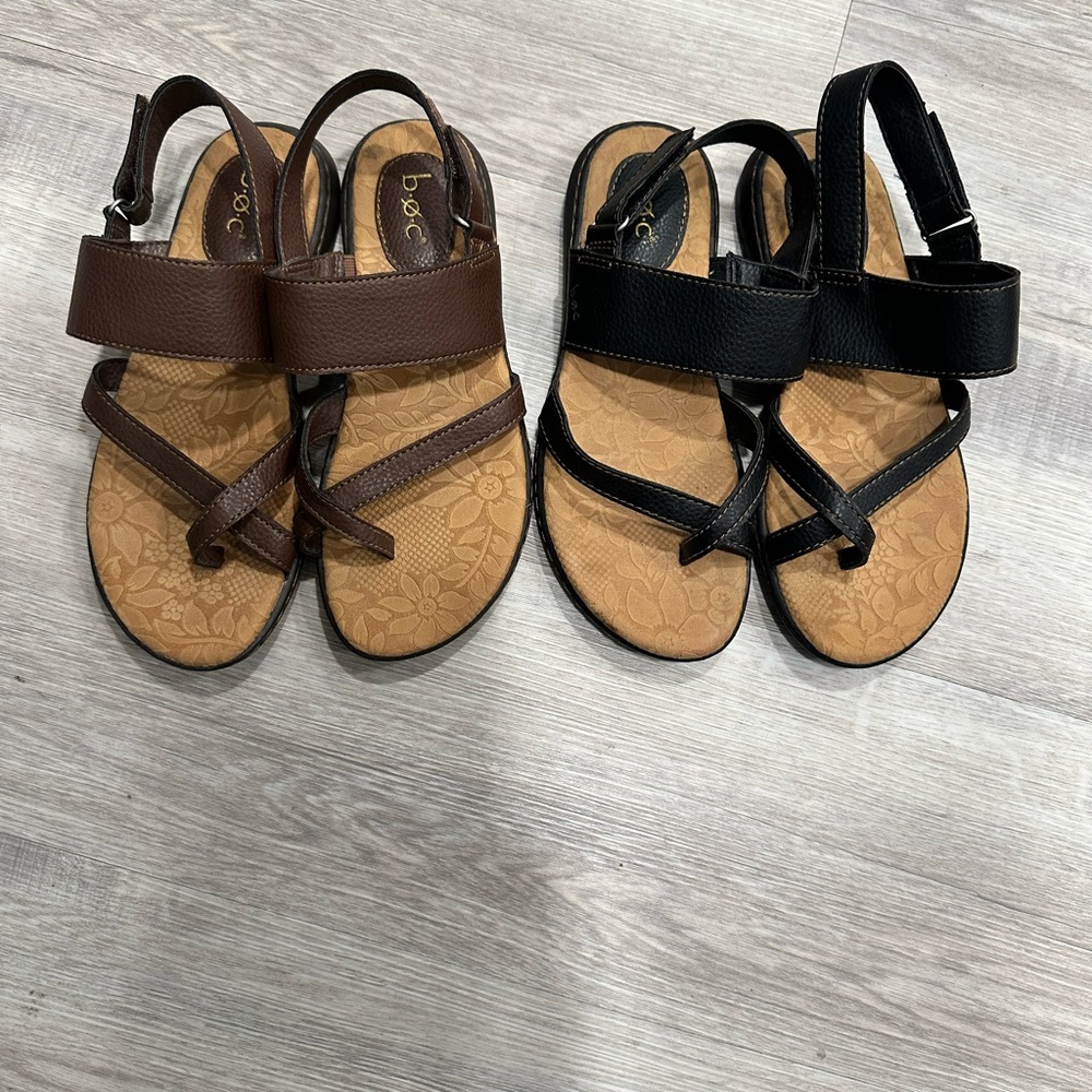 boc 2pairs of Brown and Black Sandals